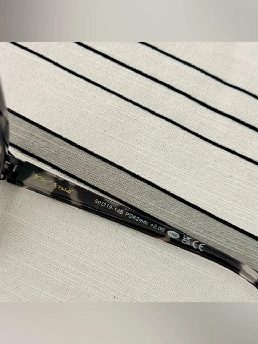 Betsey Johnson Reading Glasses +2.00 Grey Tortoise